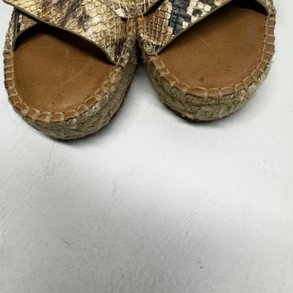 Madewell Women's Snakeskin Espadrille Sandals size 8